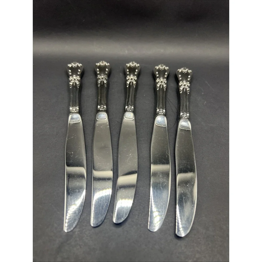 Oneida Kennett Square Distinction Deluxe Stainless Butter Knives Spreaders Set 5